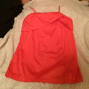 Dressy coral tank top. Size Sm