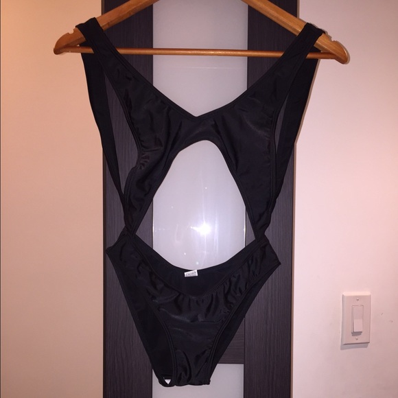 Sexy black one piece bathing suit size small