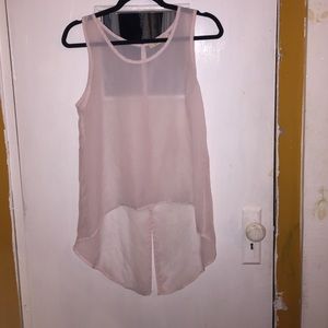 Light pink sheer sleeveless shirts