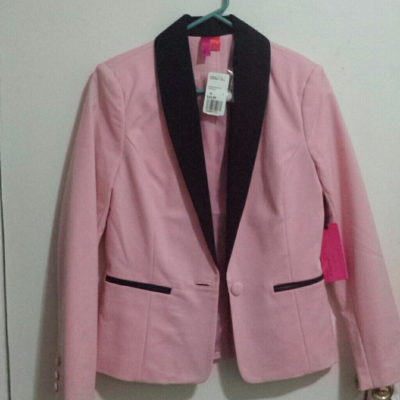 Pink black blazer