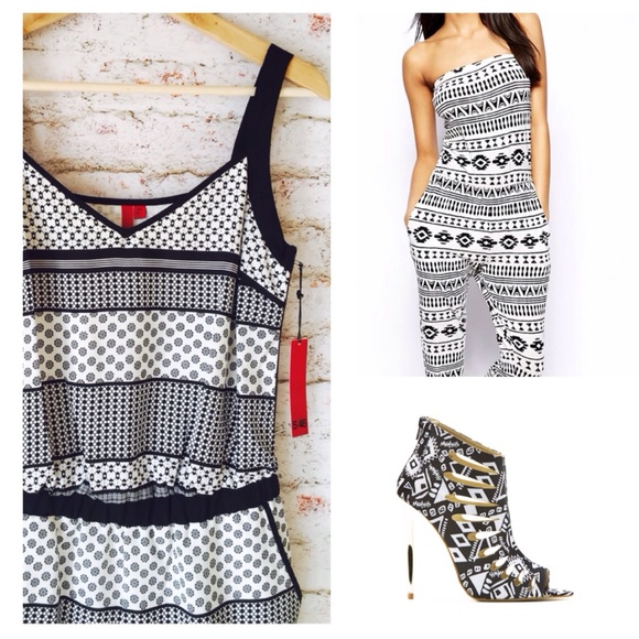 Geometric Tribal Print Jumpsuit