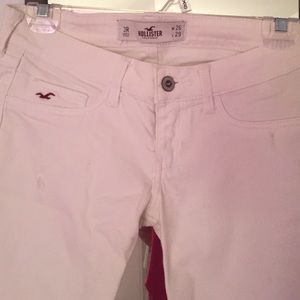 White hollister jeggings!