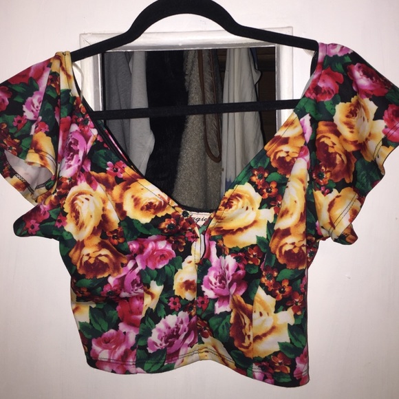 Floral print crop top