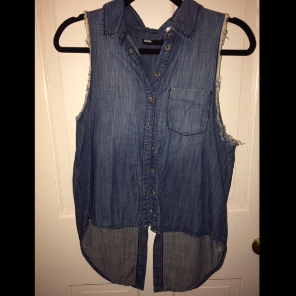 Urban Outfitters denim button up sleeveless shirt