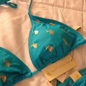 NEW U.S.  Polo Assn. Bikini Turquoise Large