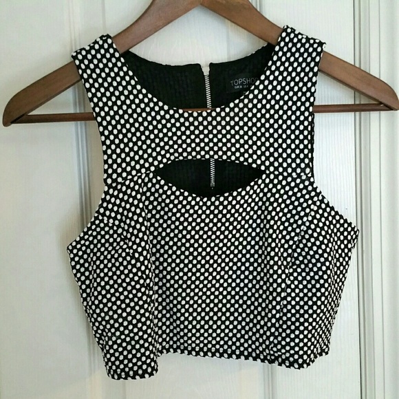 Topshop Dotted Crop Top Tank *NWOT*
