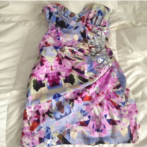 Modern Strapless Cocktail Dress - Picture 1 of 4