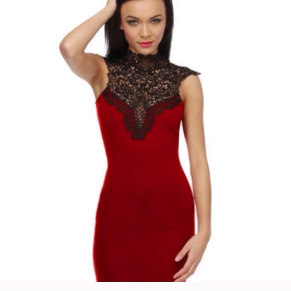 Burgundy Lace Dress