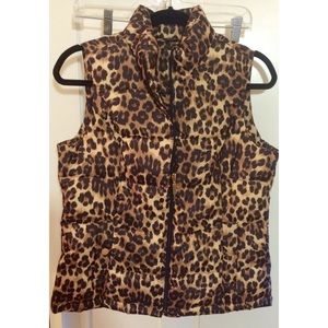 Puffy cheetah vest