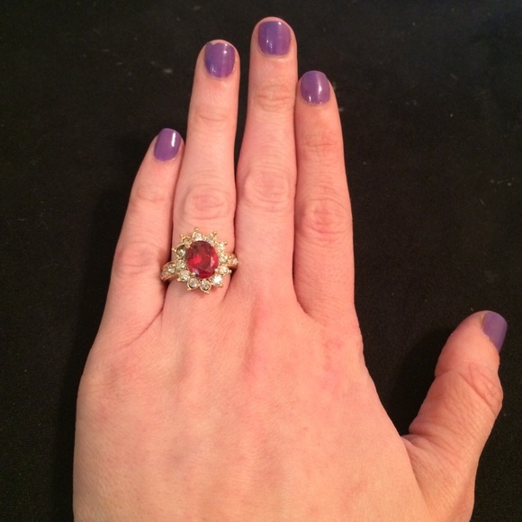 Faux Ruby Ring