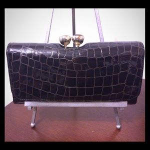 Ted Baker Wallet Black Crocodile