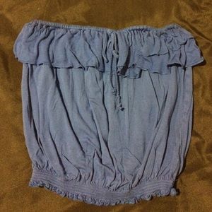 Vibrant blue strapless love h81 by forever21 brand