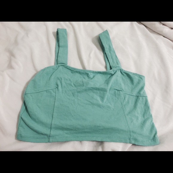 Teal crop top