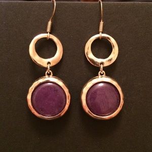 Purple stone earring