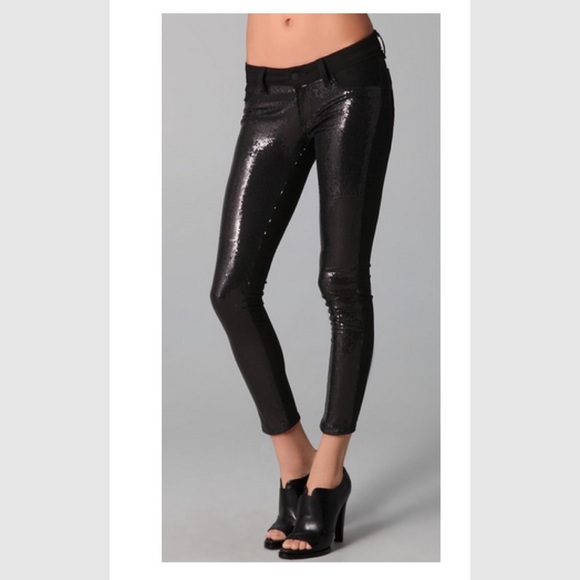 Siwy 'Hannah' Slim Crop Sequin Jeans // Sz 25