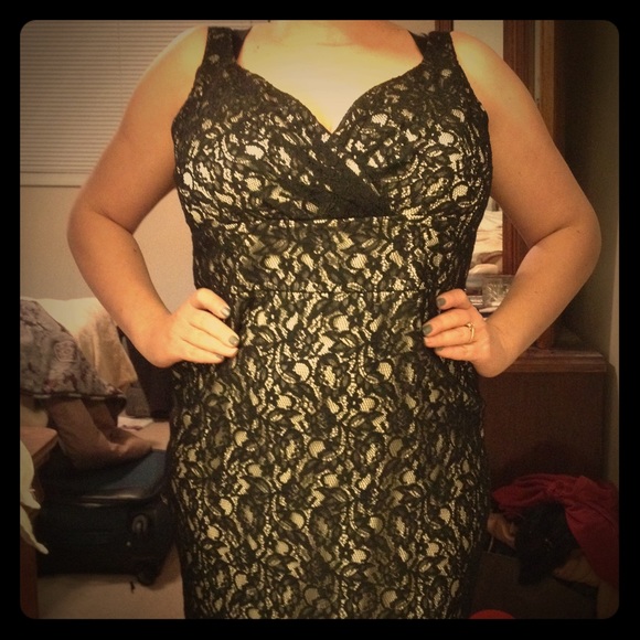White House Black Market Black Lace Dress
