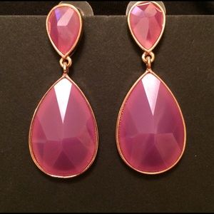 Purple stone earrings
