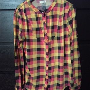 Plaid buttondown - Chinese collar