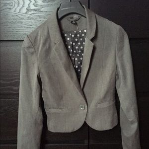 H&M Grey Crop Blazer