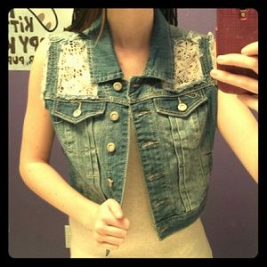 Lace Jean vest