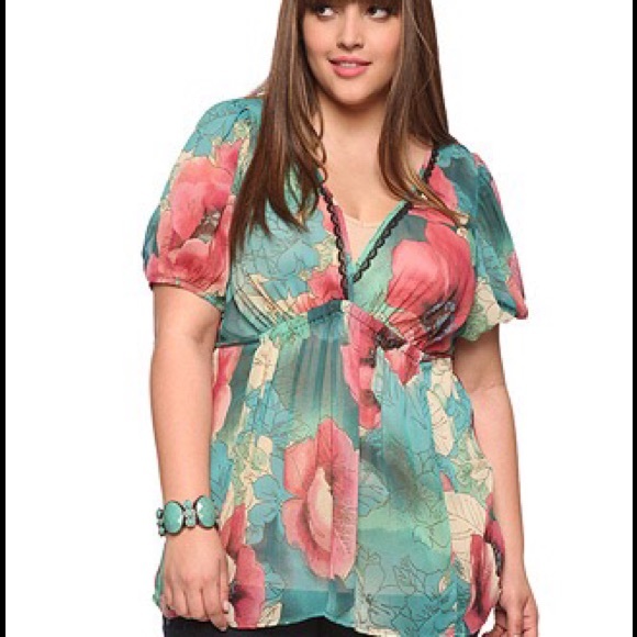 Floral sheer top