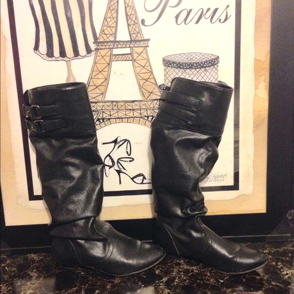 Tall black boots