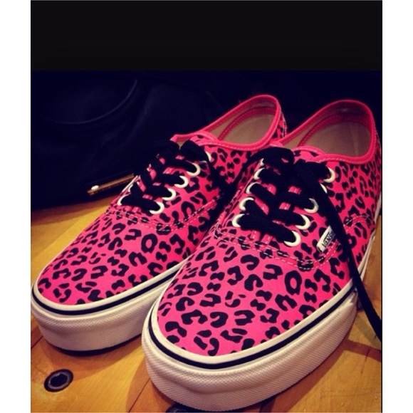 Pink cheetah vans