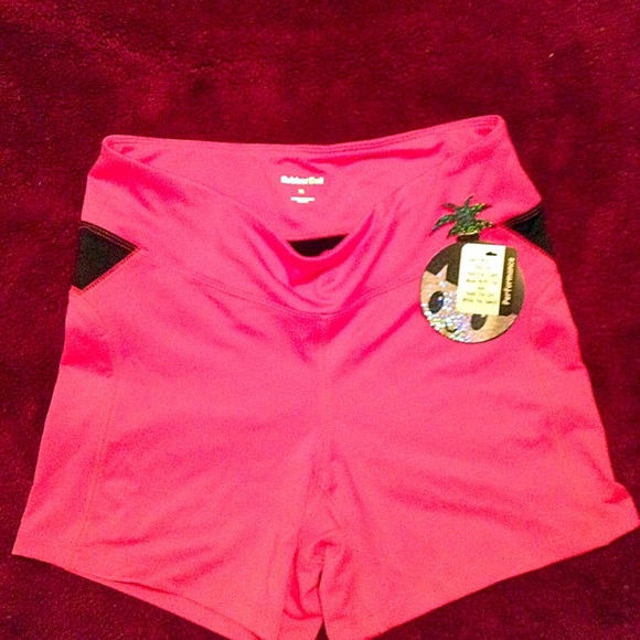 FINAL ✂️! Hot Pink & Black Fitted Gym Shorts💓