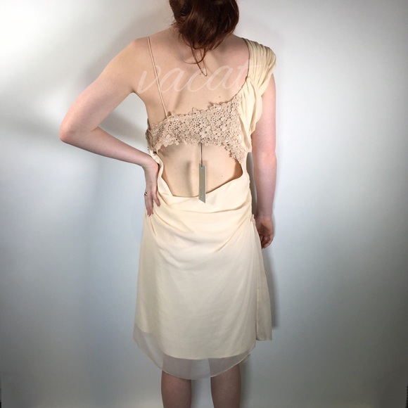 Foley + Corrina Silk Pale Creamy Pink Dress - Picture 2 of 4