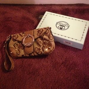 Brand new brown crown printed wristlet!