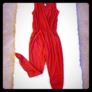 🔸SOLD 🔸Burnt Orange cotton women's jumpsuit