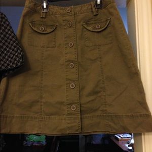 Talbots Petites green stretch skirt 6