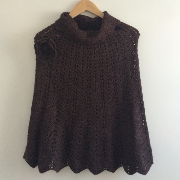 Brown LOFT Poncho