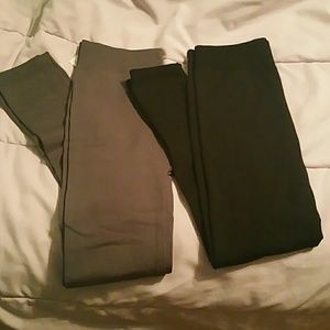2 fleece lined leggings