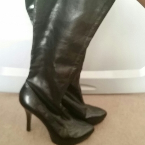 Black knee high boots