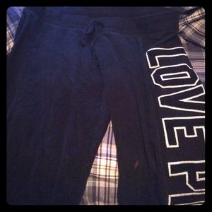 VSPINK black boyfriend fit sweats cropped