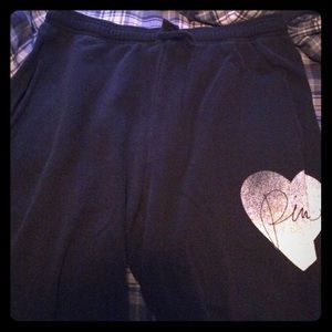 VSPINK black boyfriend fit sweats cropped