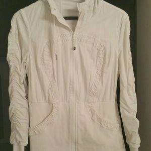 White Lululemon reversible fitted jacket with hood