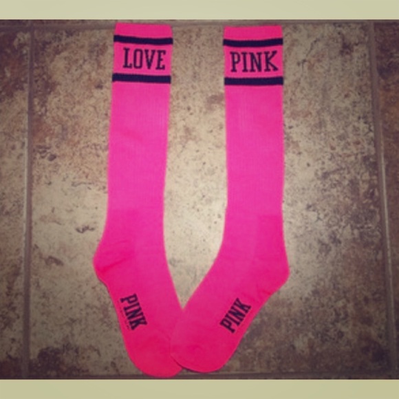 Victories secret pink knee high socks