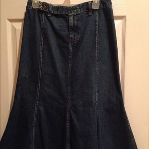 Long Denim Skirt