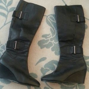 DKNY wedge boots