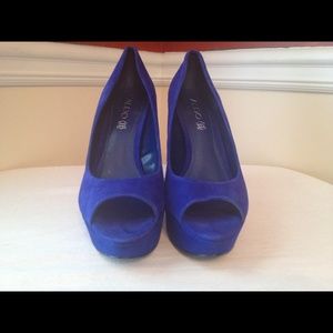 Aldo Blue Suede Heels Size 40 US 10