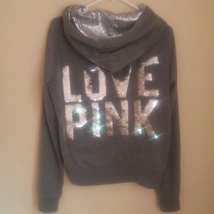 Grey bling hoodie