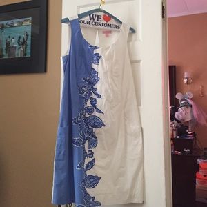 Blue and white Lilly Pulitzer shell dress