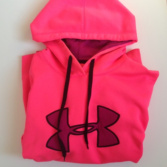 Bright pink under armour hoodie!