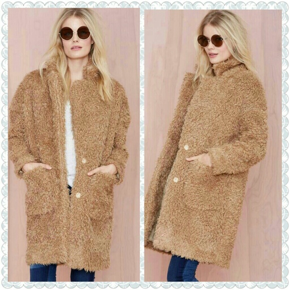Nasty gal "teddy bear" coat. SMALL