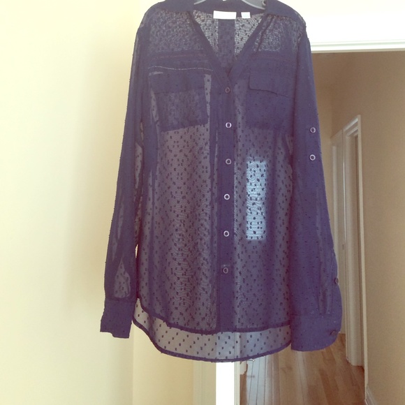 Navy shirt.