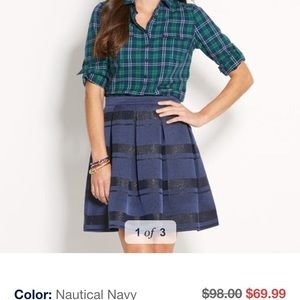 Emerald Green navy white and hot pink plaid