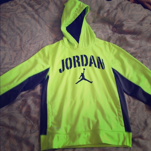 🚫SOLD🚫Jordan Jumpman Hoodie Volt and Gray