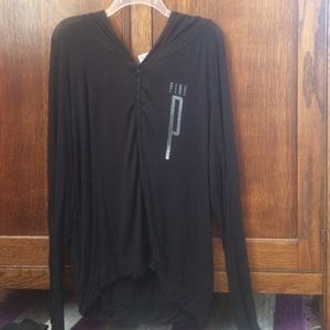 Victorias Secret Pink Black Full Zip Hoodie